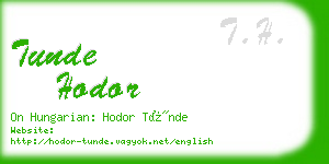 tunde hodor business card